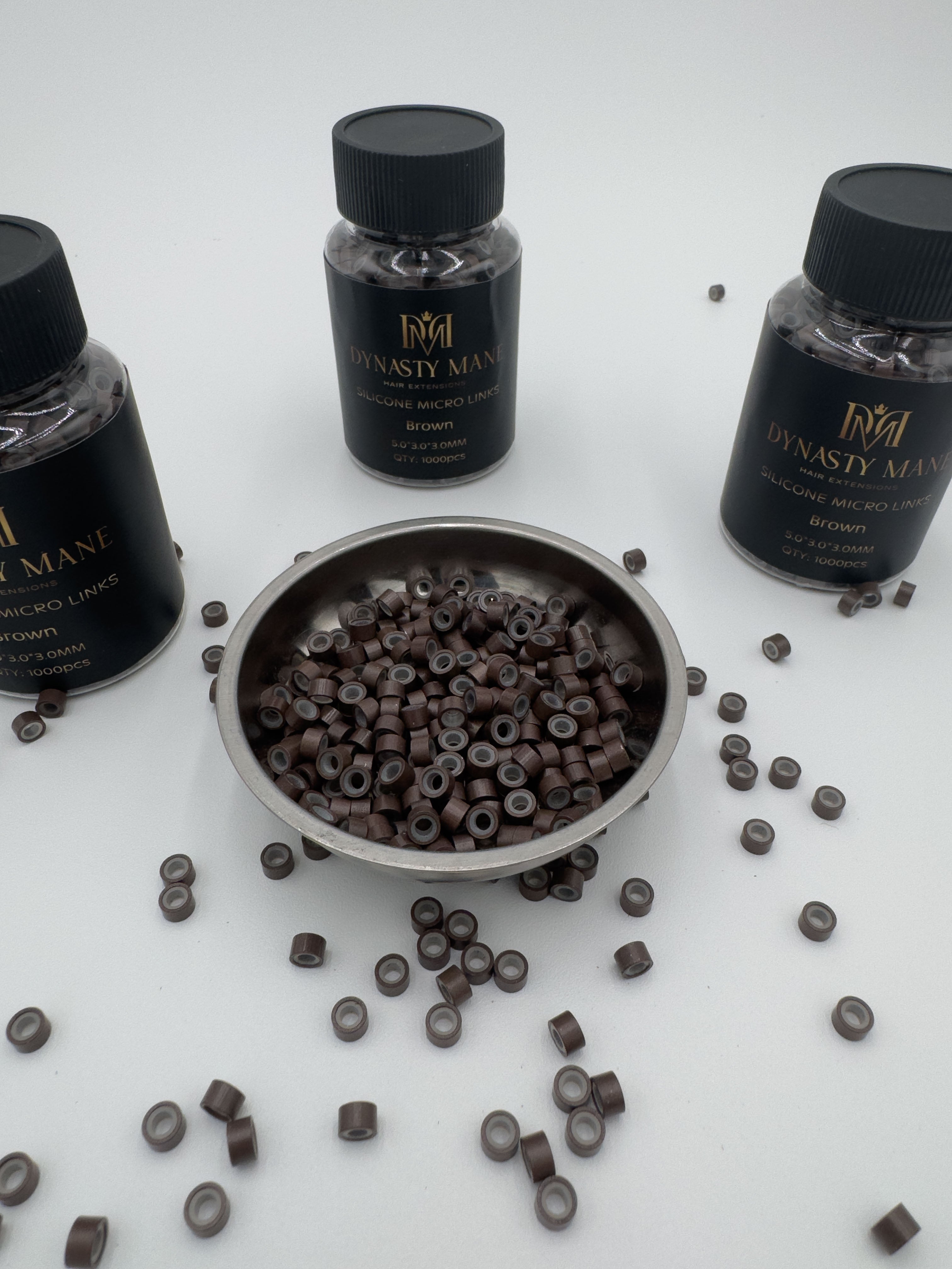 Aluminum Silicone Lined Beads 5mm x 3mm x 3mm