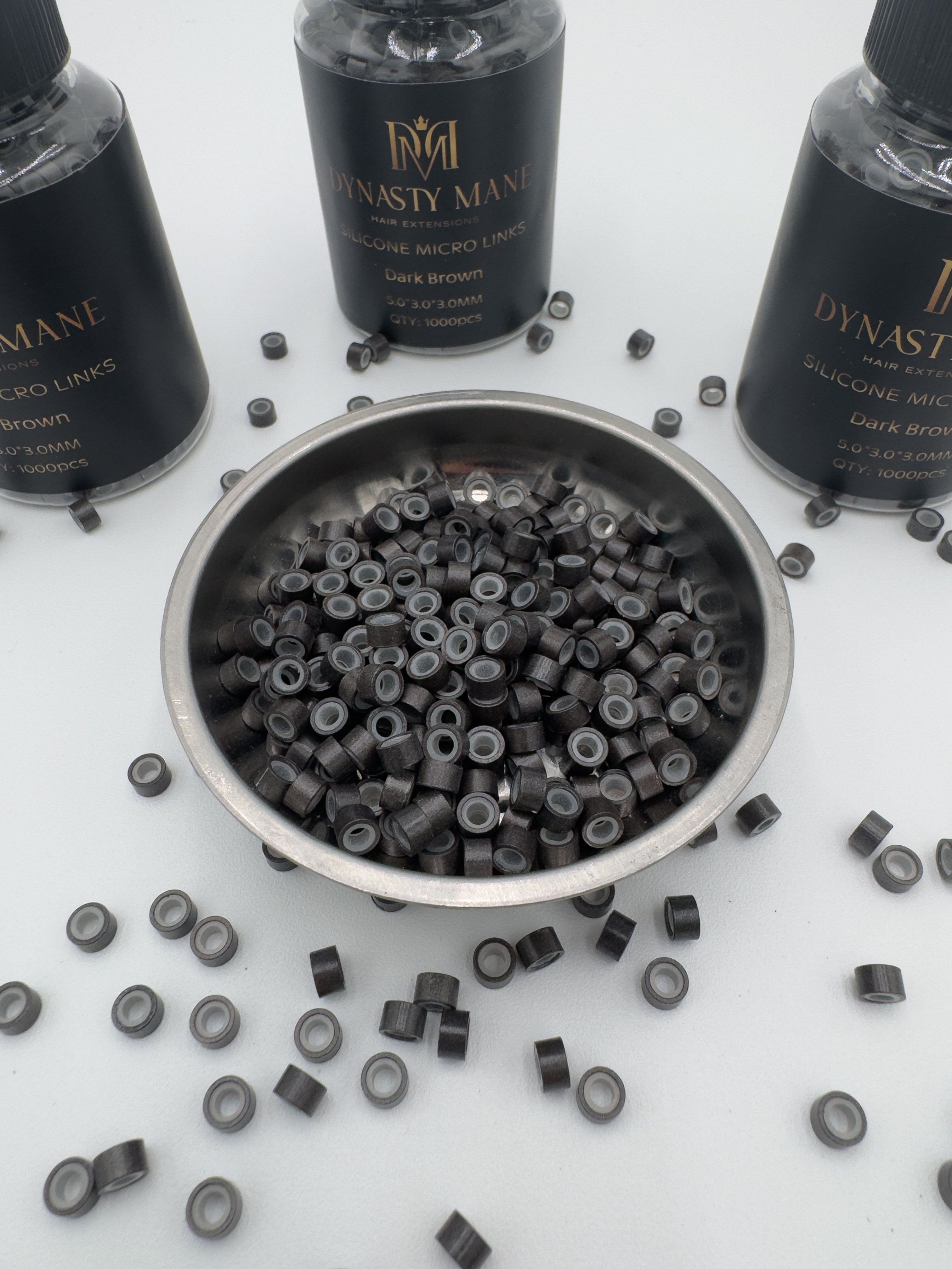 Aluminum Silicone Lined Beads 5mm x 3mm x 3mm